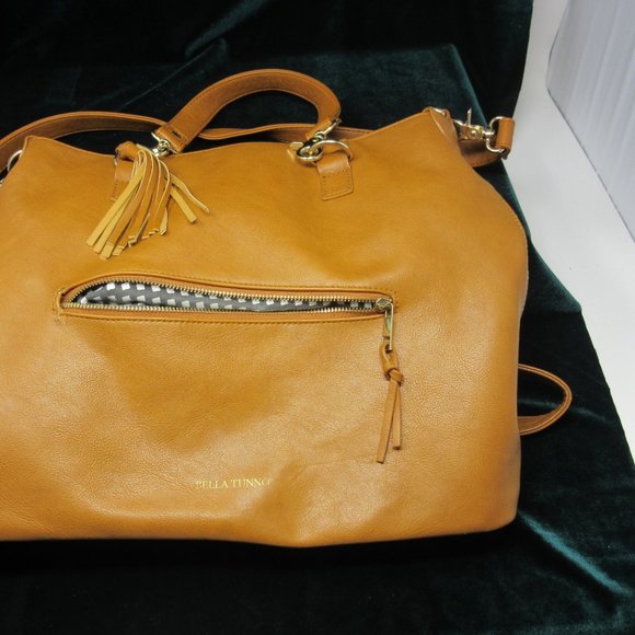 Bella Tunno Boss Bag only, Back-Pack Cognac Diaper Bag-Vegan Leather - Picture 2 of 8